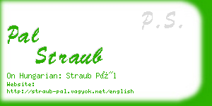 pal straub business card